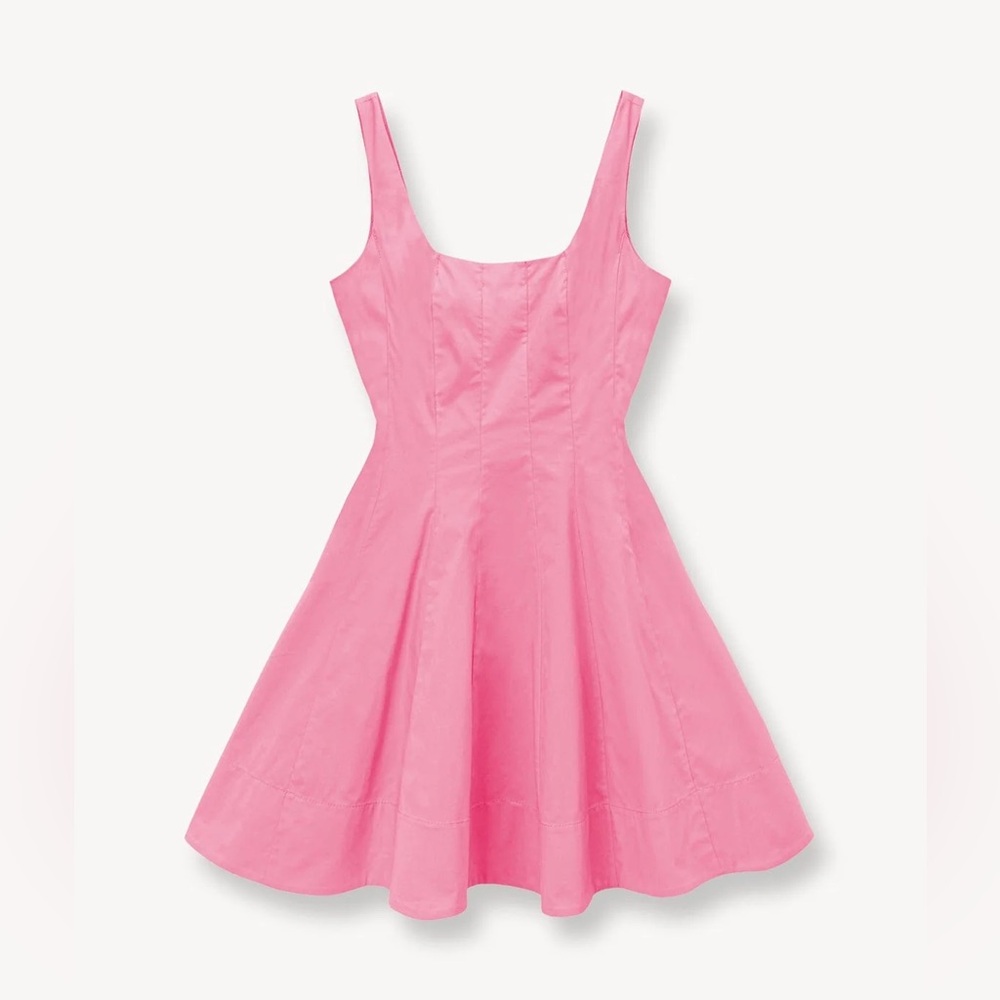 NWOT STAUD MINI WELLS DRESS PLUMERIA